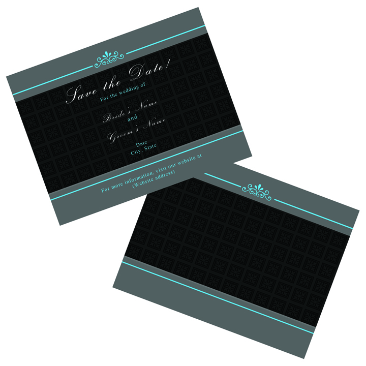 Midnight Wedding Save the Date Card